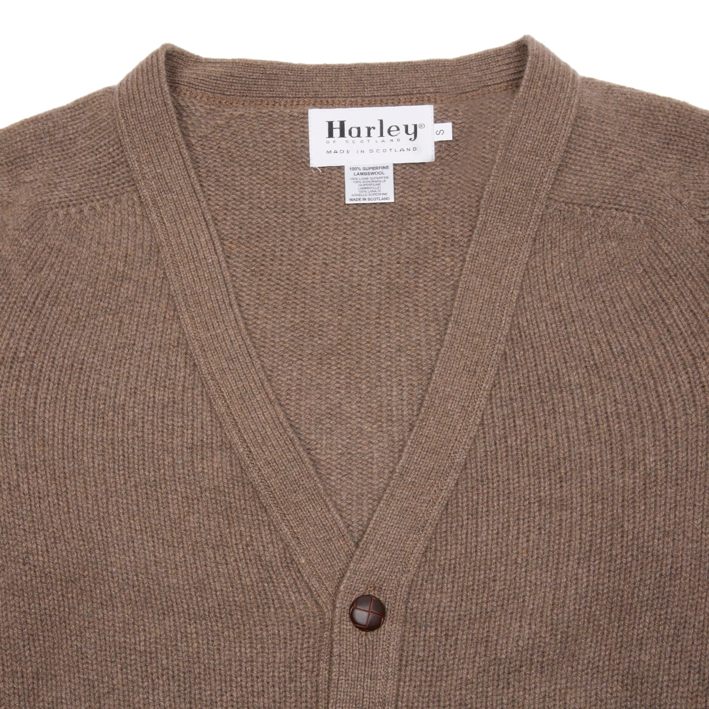 Harley Lambswool Cardigan in Wildebeast 2