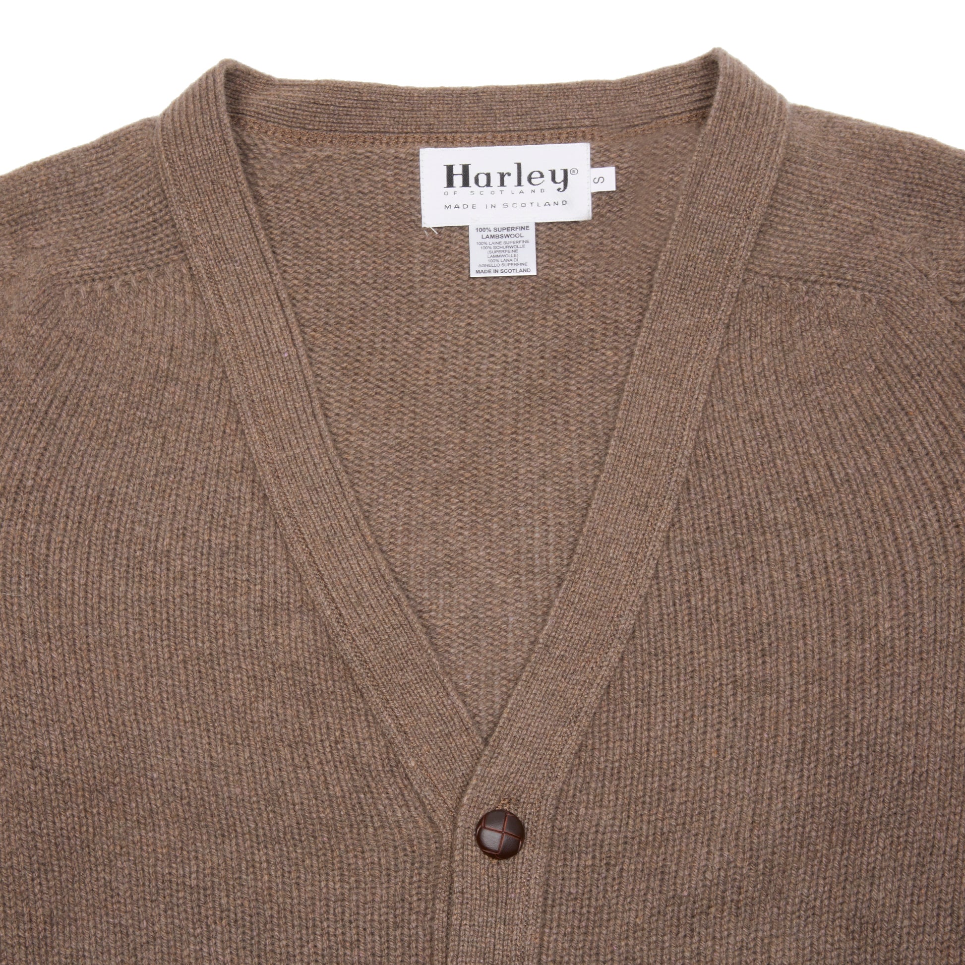 Harley Lambswool Cardigan in Wildebeast 2