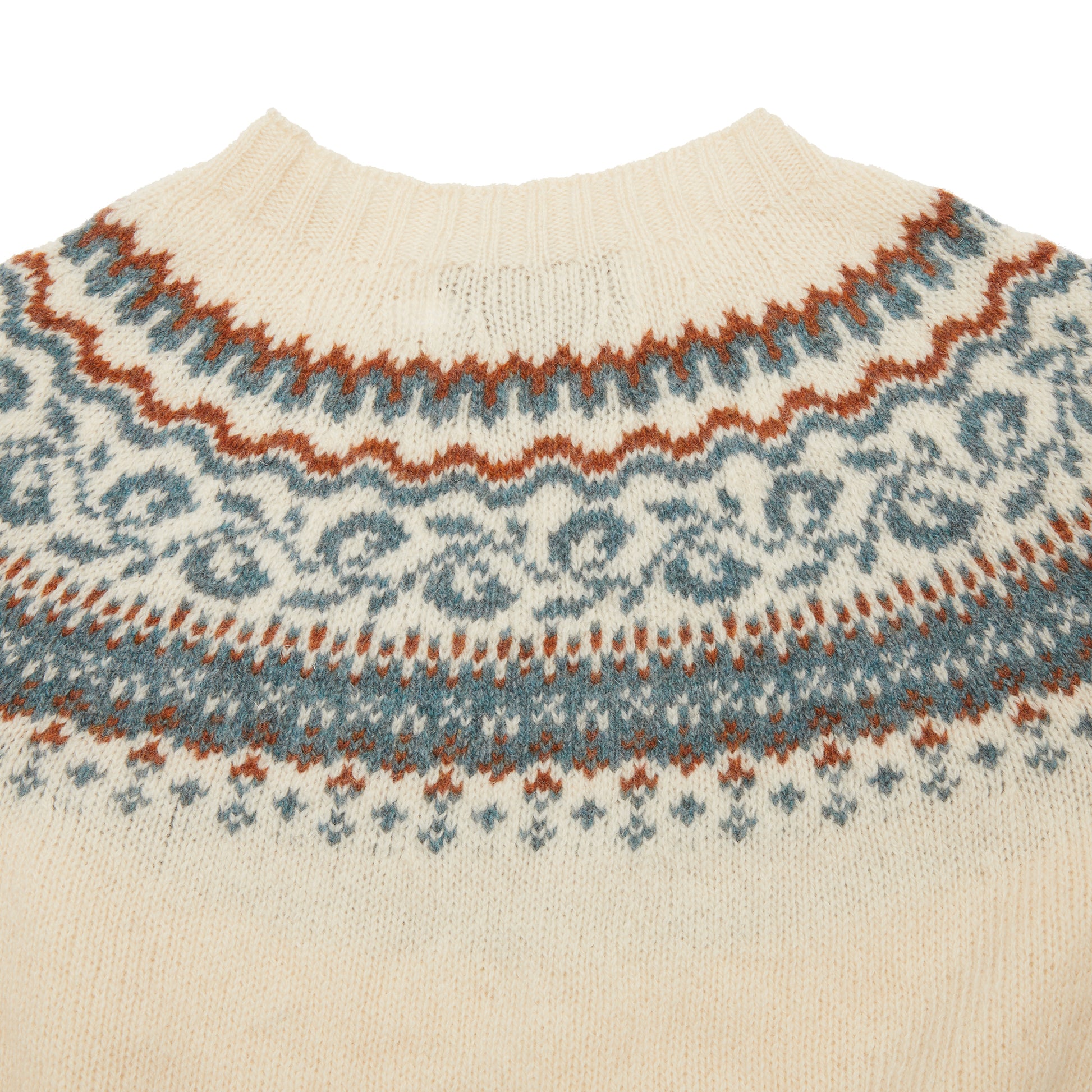 Harley Women's Fair Isle Yoke Jumper in Vanilla