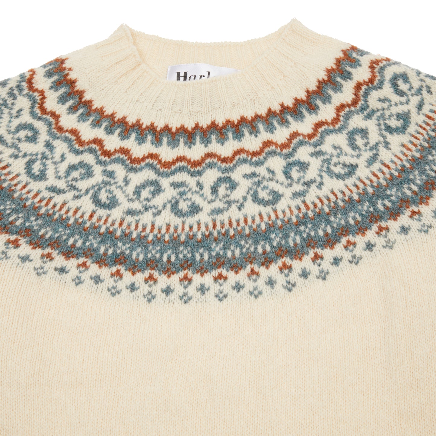 Harley Women's Fair Isle Yoke Jumper in Vanilla