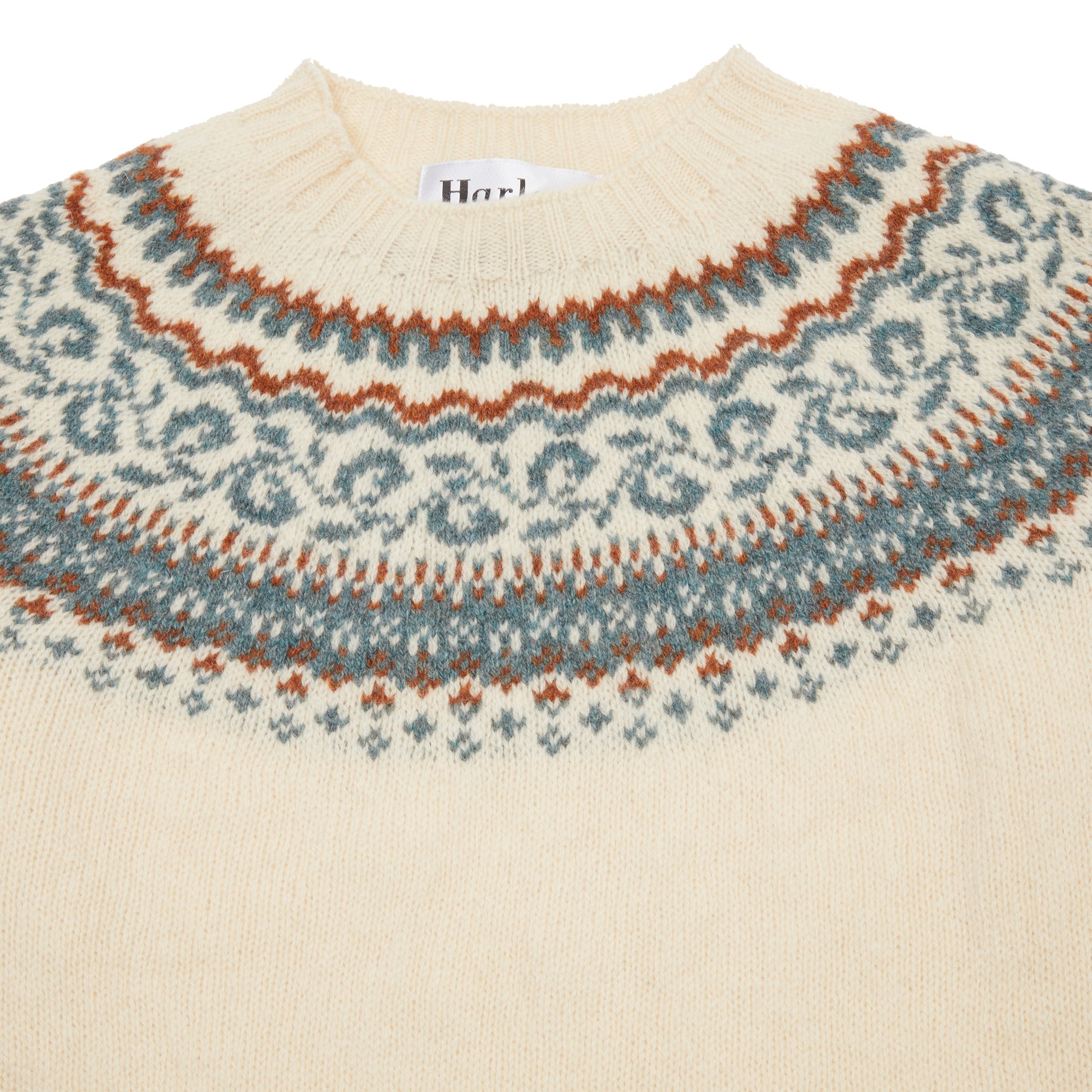 Harley Women's Fair Isle Yoke Jumper in Vanilla