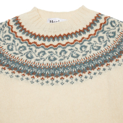 Harley Women's Fair Isle Yoke Jumper in Vanilla