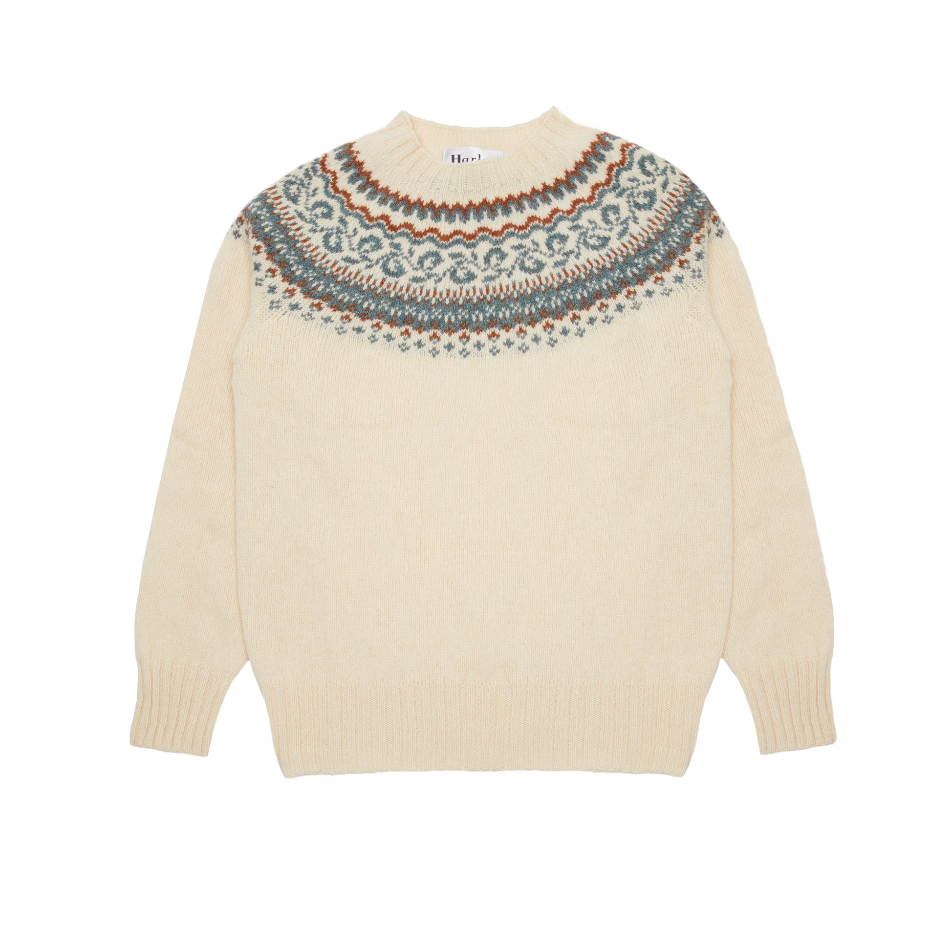 Harley Women's Fair Isle Yoke Jumper in Vanilla