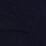 Harley Lambswool Knit Polo Jumper in Nero Navy 2