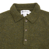 Harley Lambswool Knit Polo Jumper in Scots Pine 3