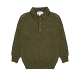 Harley Lambswool Knit Polo Jumper in Scots Pine 1