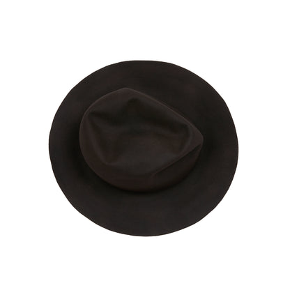 Horisaki Beaver Fur High Crown Hat in Black