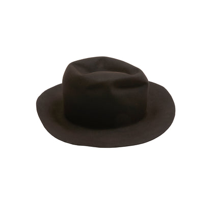 Horisaki Beaver Fur High Crown Hat in Black