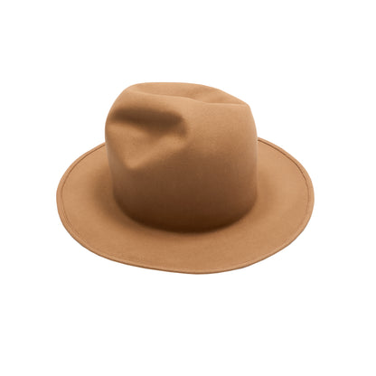 Horisaki Beaver Fur Felt Hat in Beige