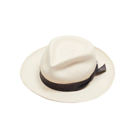 Horisaki Toquilla Straw Hat in White