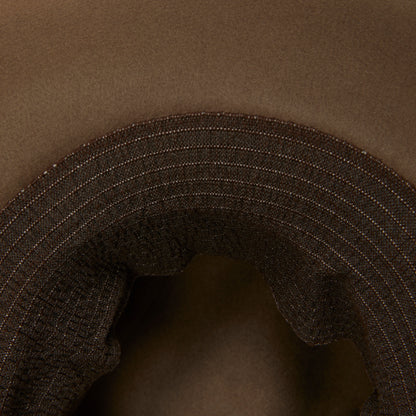 Horisaki Beaver Fur High Crown Hat in Taupe