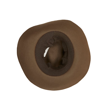 Horisaki Beaver Fur High Crown Hat in Taupe