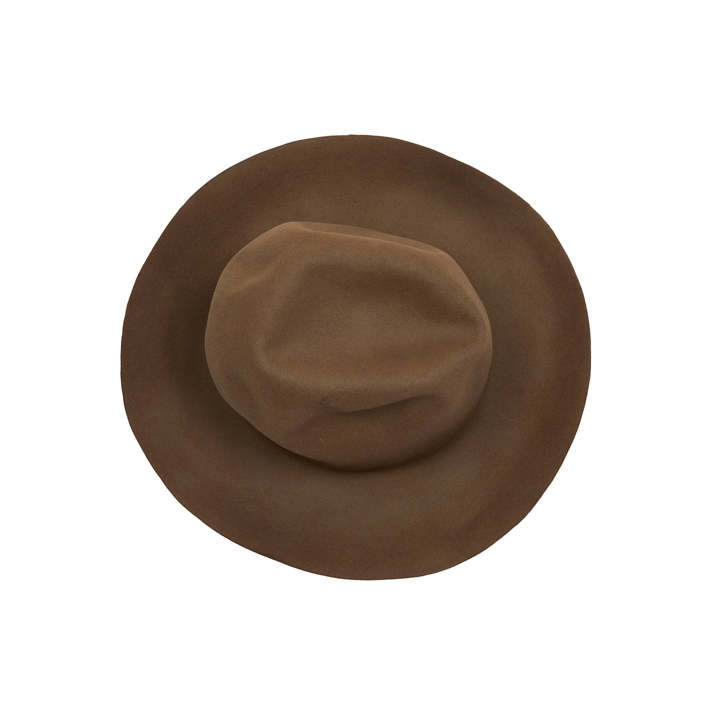 Horisaki Beaver Fur High Crown Hat in Taupe