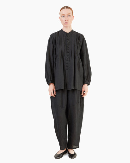 Antiquités French Linen Shirt in Black
