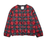 Antiquités Padded Down Jacket in Red Tartan 1