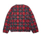 Antiquités Padded Down Jacket in Red Tartan 4