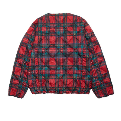 Antiquités Padded Down Jacket in Red Tartan 4