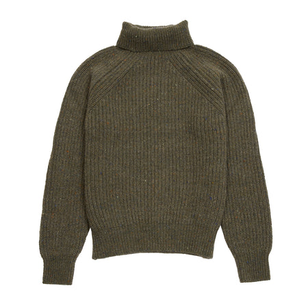 Inis Meáin Boat Builder Roll Neck in Loden