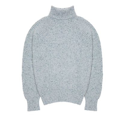 Inis Meáin Cashmere Boatbuilder Turtleneck in Blue Marl