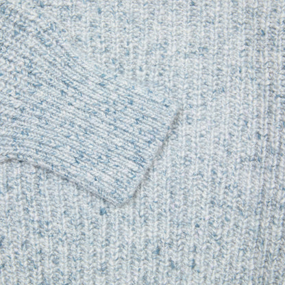 Inis Meáin Cashmere Boatbuilder Turtleneck in Blue Marl