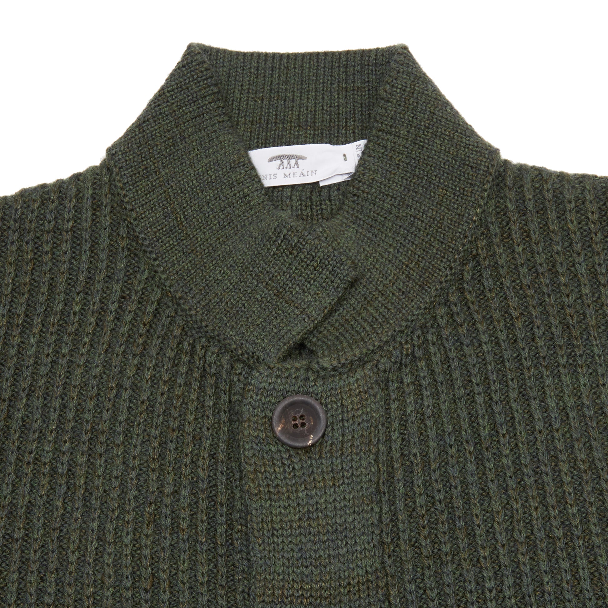 Inis Meáin Merino/Linen Boatbuilder Jacket in Green Marl