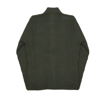 Inis Meáin Merino/Linen Boatbuilder Jacket in Green Marl
