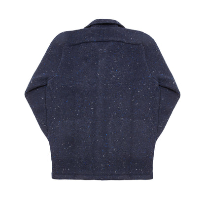 Inis Meáin Cashmere/Merino Carpenter Jacket in Navy Fleck
