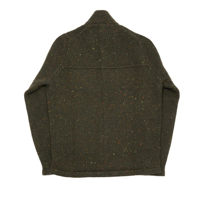 Inis Meáin Lifeline Full Zip in Green Fleck