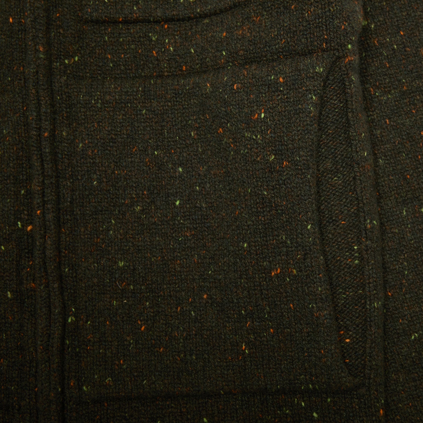 Inis Meáin Lifeline Full Zip in Green Fleck
