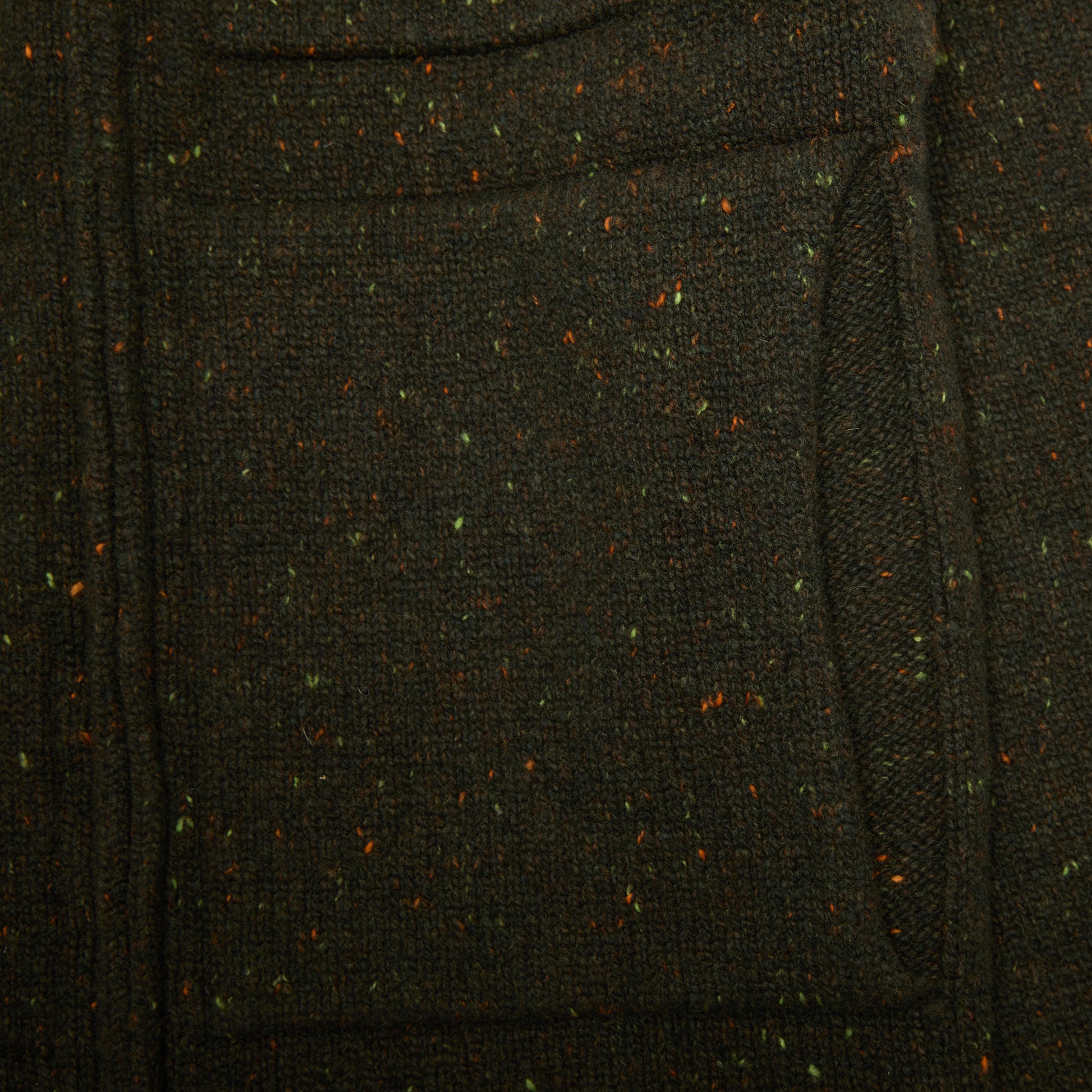 Inis Meáin Lifeline Full Zip in Green Fleck