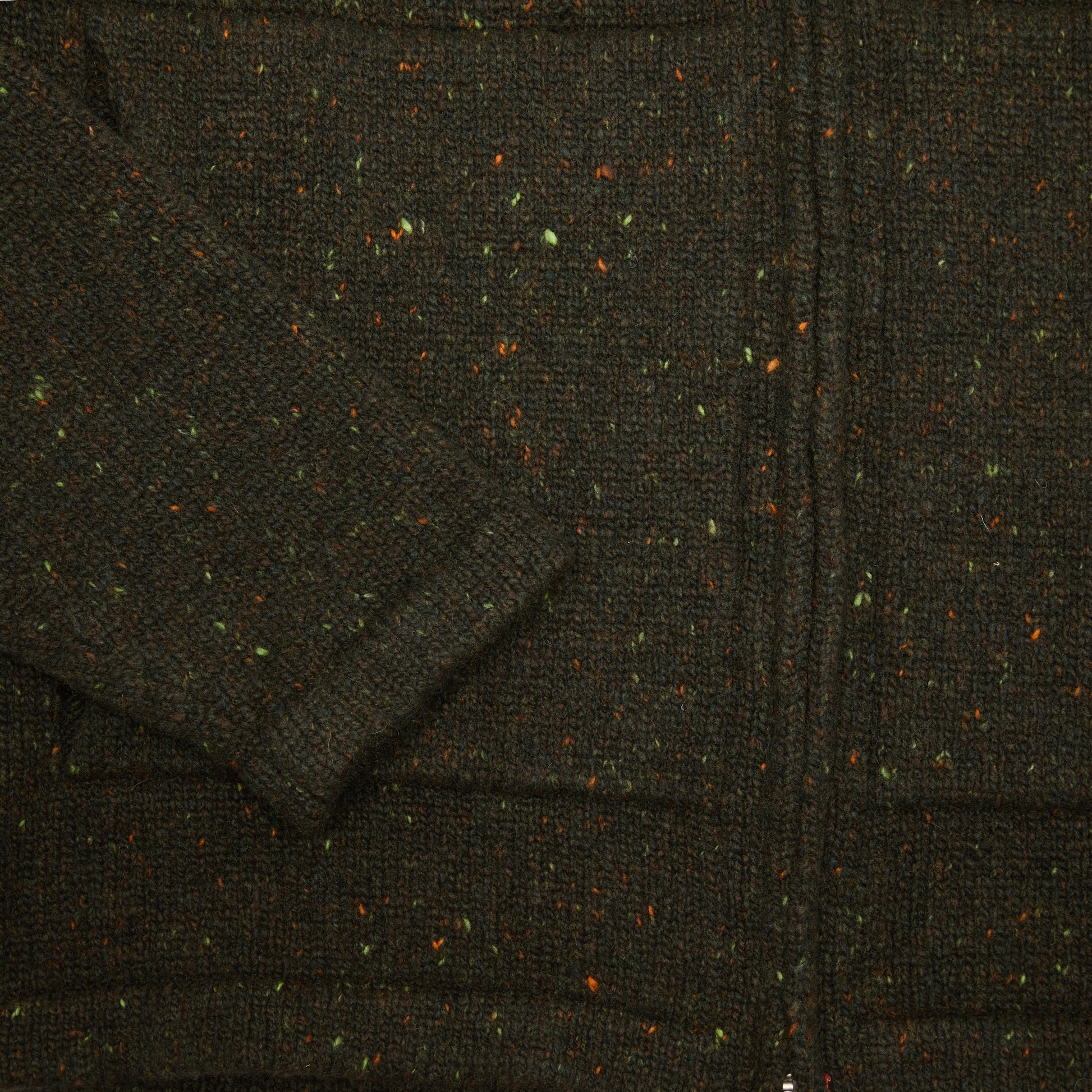 Inis Meáin Lifeline Full Zip in Green Fleck
