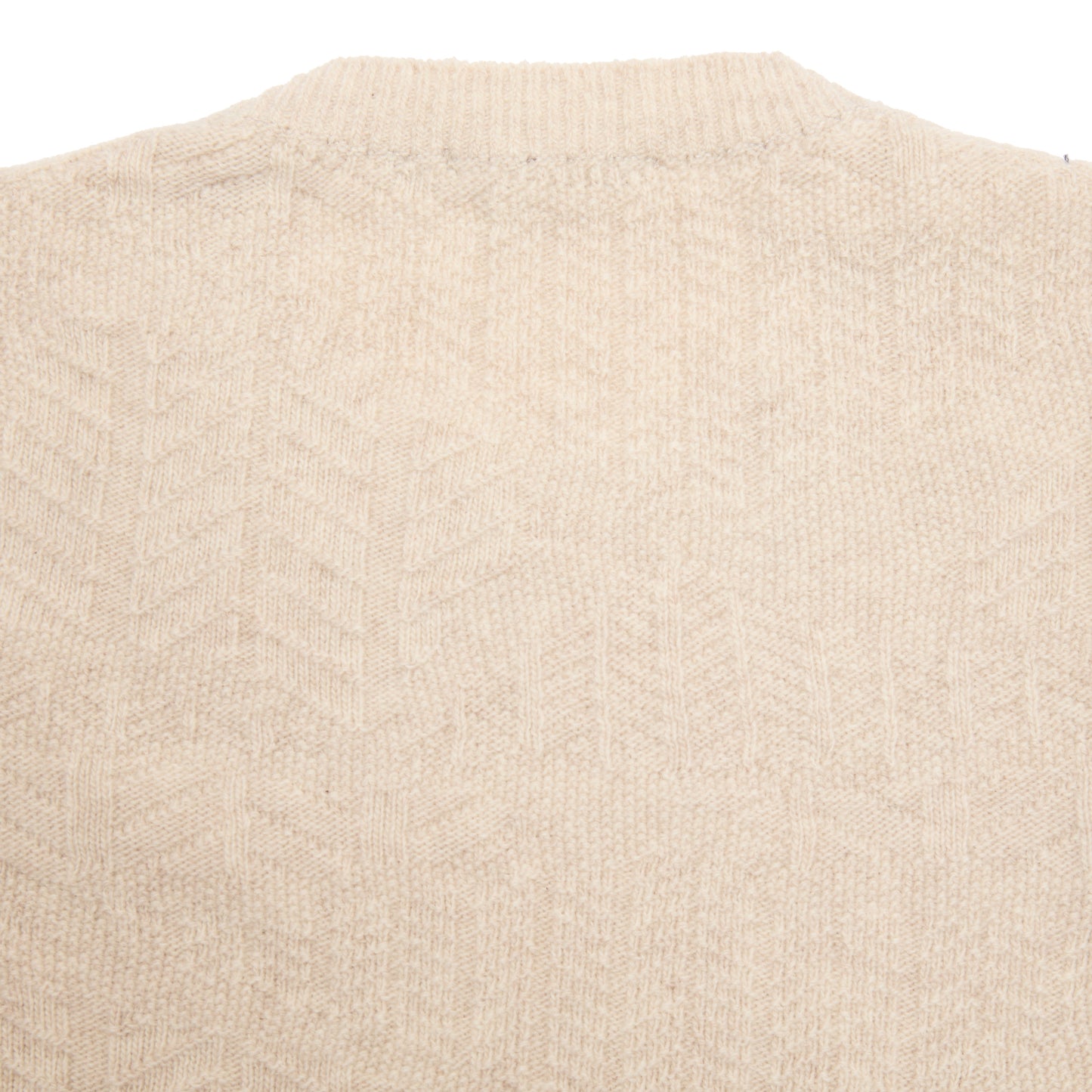 Inis Meáin Random Herringbone Jumper in Beige Marl