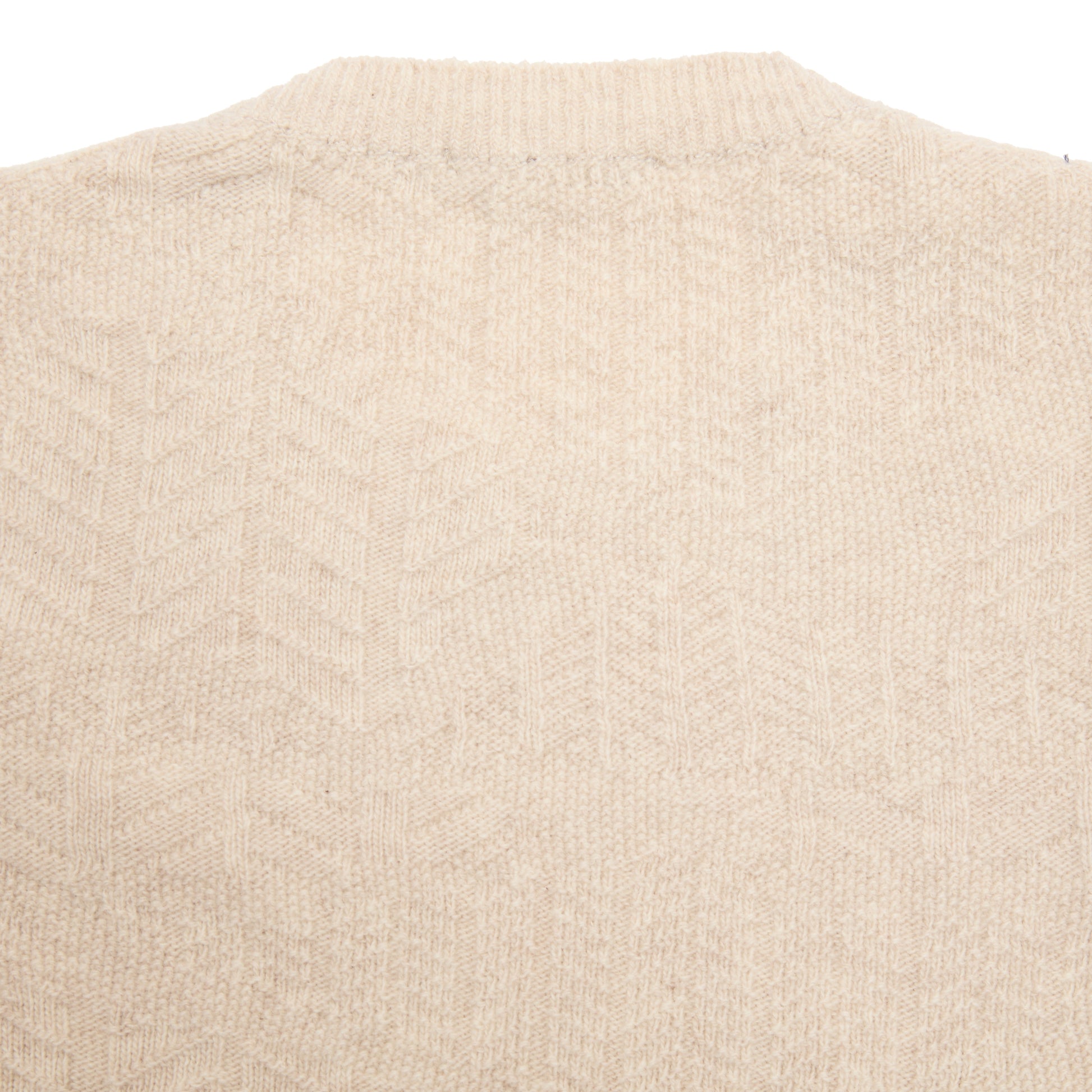 Inis Meáin Random Herringbone Jumper in Beige Marl