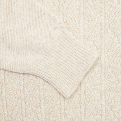 Inis Meáin Cashmere/Merino Light Aran Jumper in Beige Marl