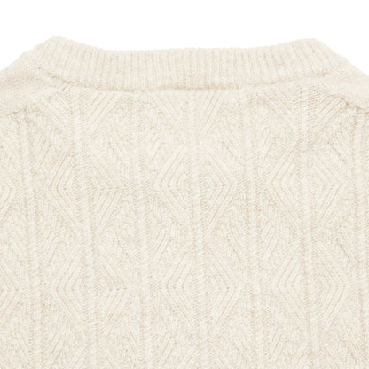 Inis Meáin Cashmere/Merino Light Aran Jumper in Beige Marl