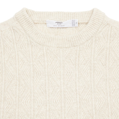 Inis Meáin Cashmere/Merino Light Aran Jumper in Beige Marl