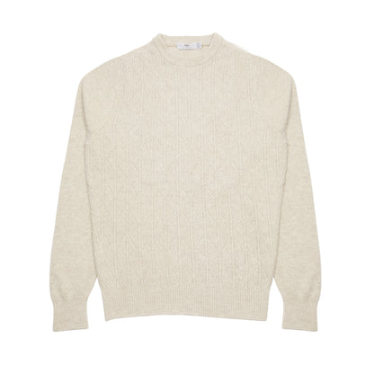Inis Meáin Cashmere/Merino Light Aran Jumper in Beige Marl