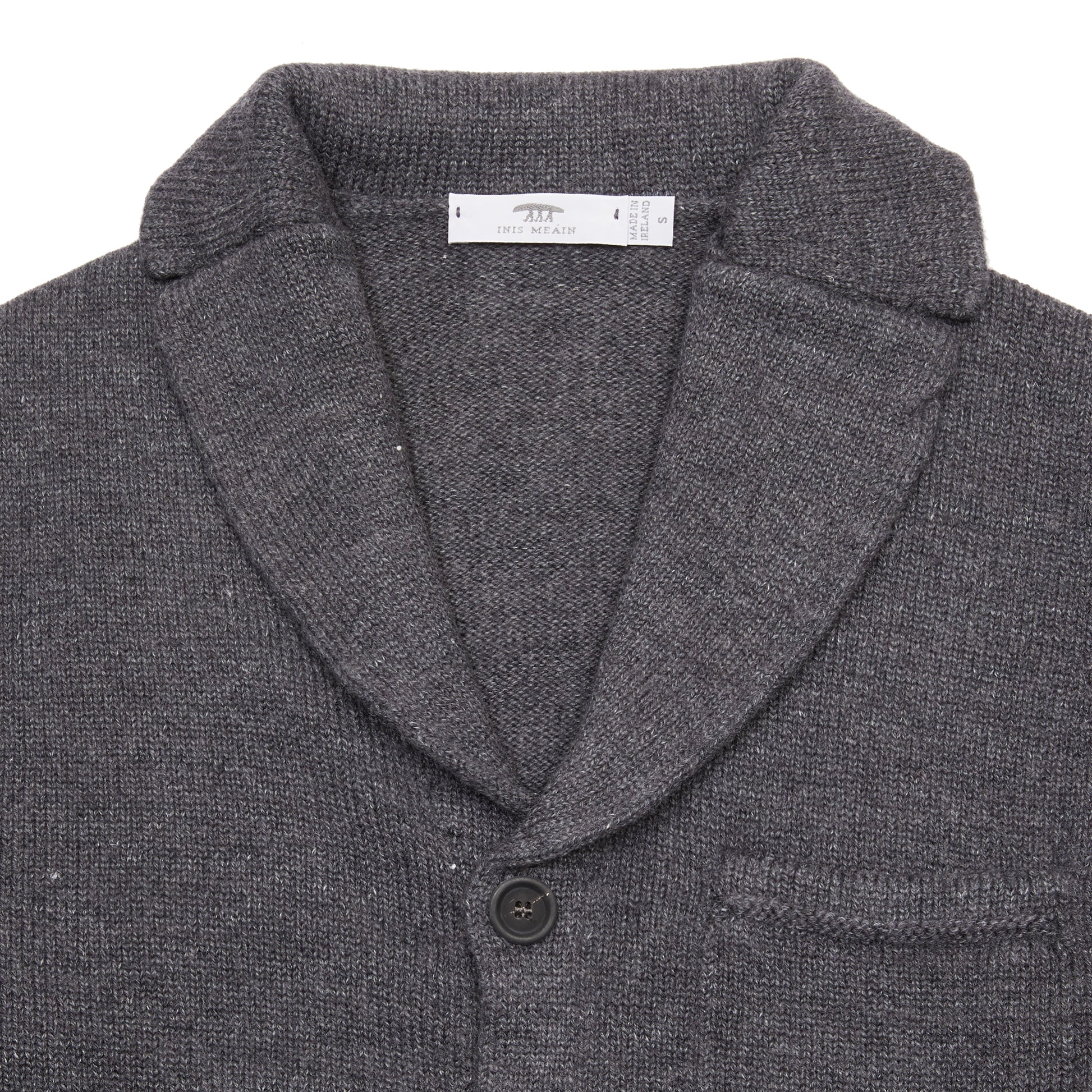 Inis Meáin Merino/Linen New Pub Jacket in Charcoal