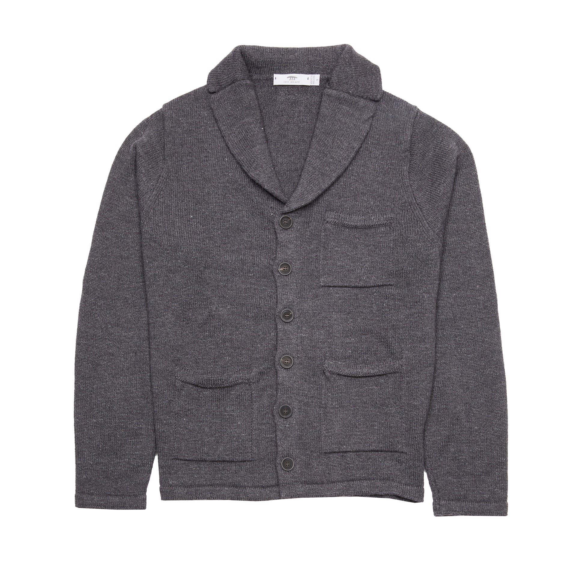 Inis Meáin Merino/Linen New Pub Jacket in Charcoal