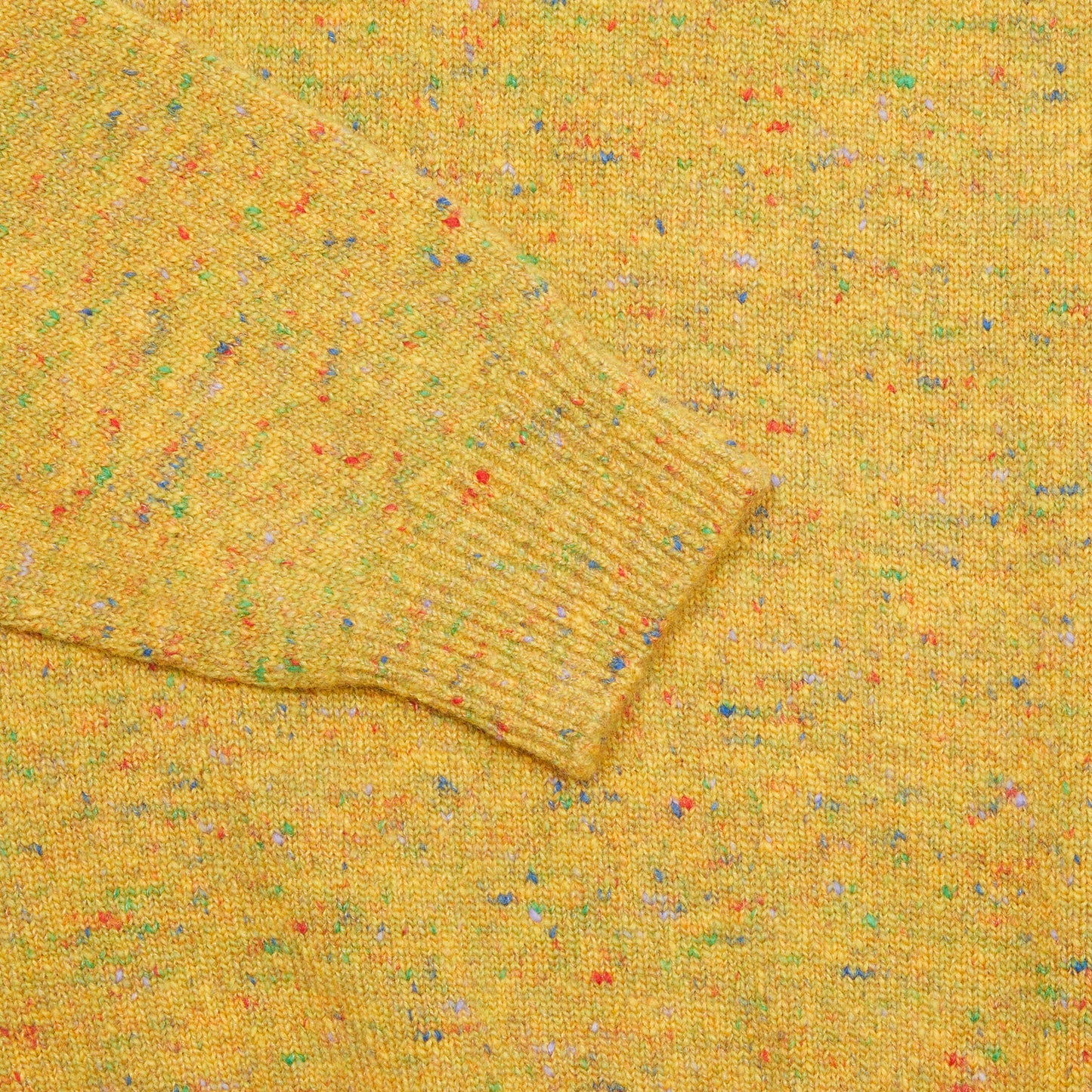 Inis Meáin Cashmere/Merino Classic Turtleneck in Yellow Fleck
