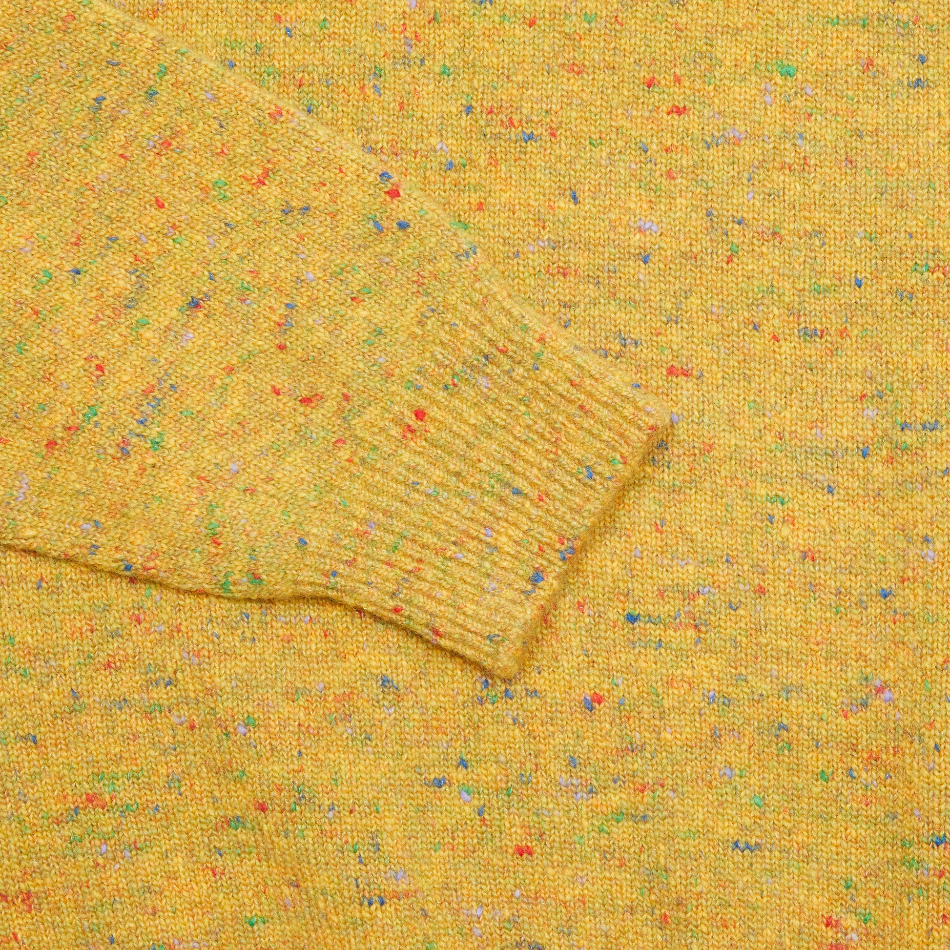 Inis Meáin Cashmere/Merino Classic Turtleneck in Yellow Fleck