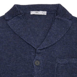 Inis Meáin Washed Linen Pub Jacket in Navy Marl 3