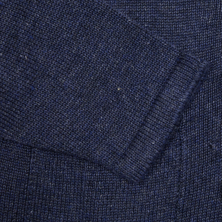 Inis Meáin Washed Linen Pub Jacket in Navy Marl 1