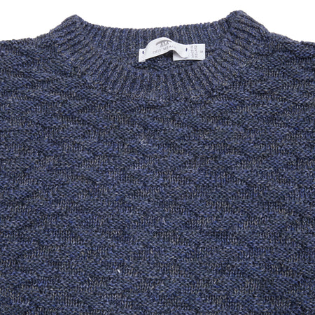 Claíochaí Beaga jumper in cool soft linen with a textured knit inspired by the dry stone walls of Inis Meain.  100% Linen. 