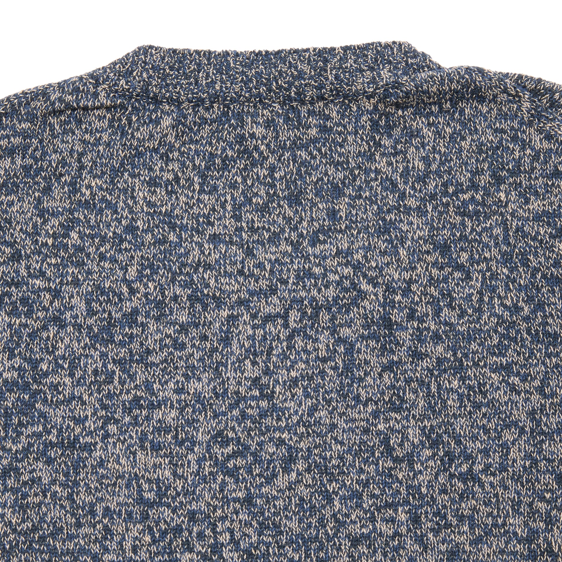 Inis Meáin Cotton/ Linen Classic Crew Neck in Navy Mix