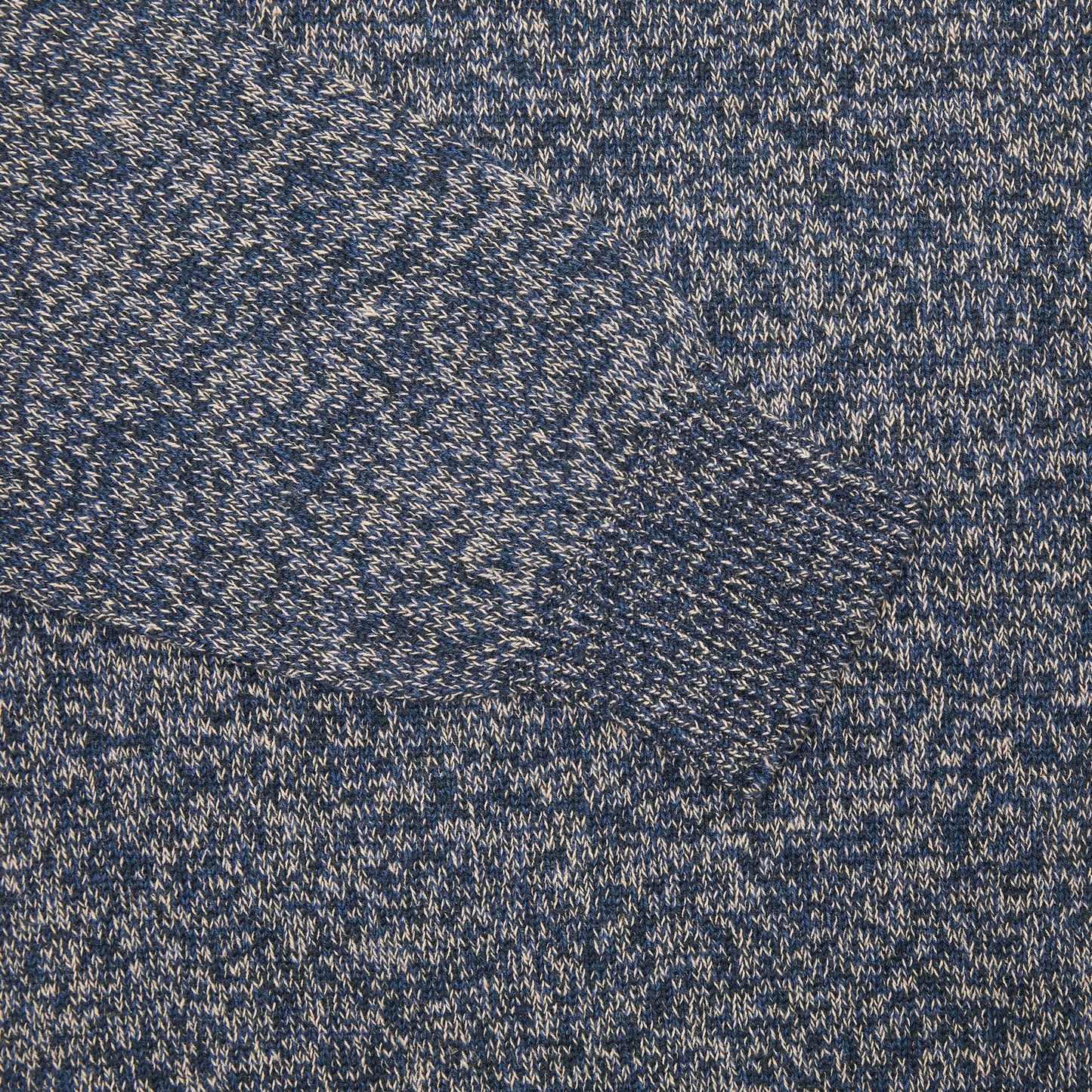 Inis Meáin Cotton/ Linen Classic Crew Neck in Navy Mix