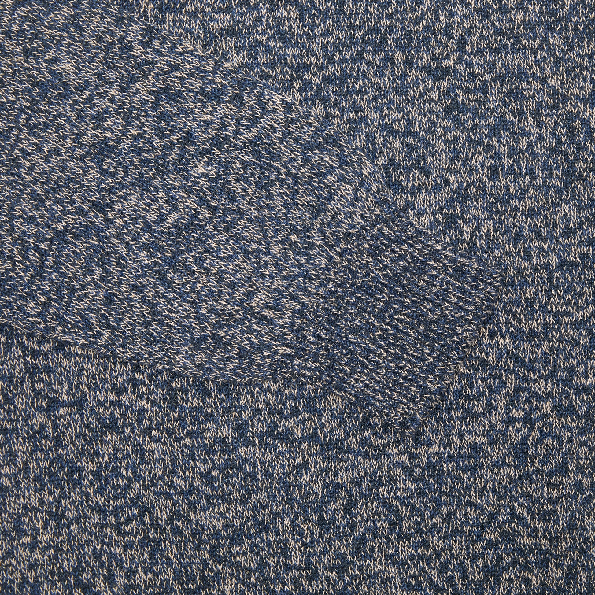 Inis Meáin Cotton/ Linen Classic Crew Neck in Navy Mix