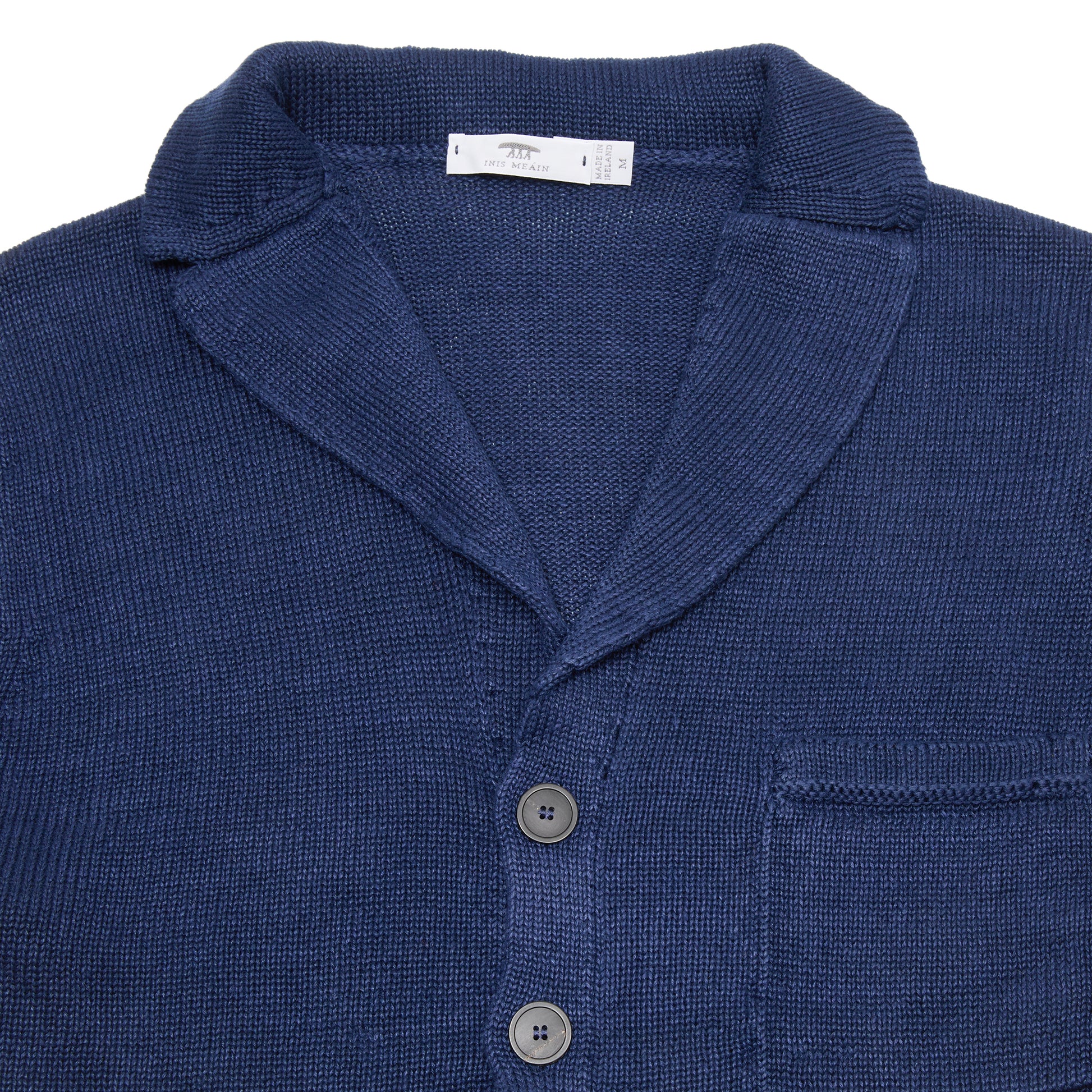 Inis Meáin Washed Linen Pub Jacket in Navy