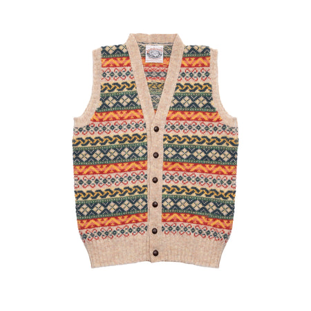 Jamieson's Fair Isle Waistcoat in Ivory1