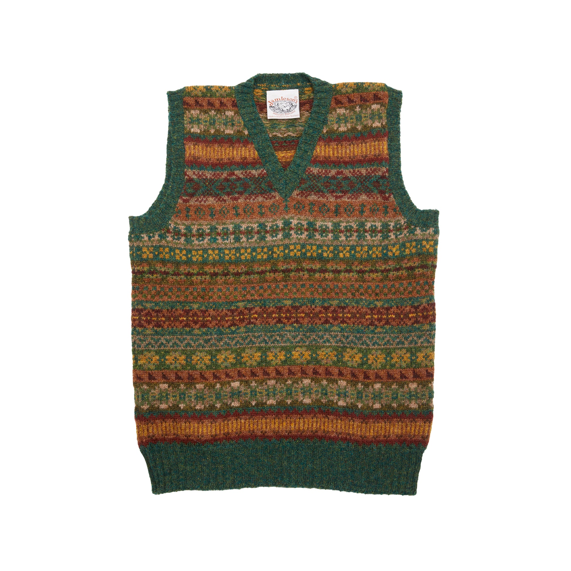 Jamieson's Fair Isle Slipover in Fern 36
